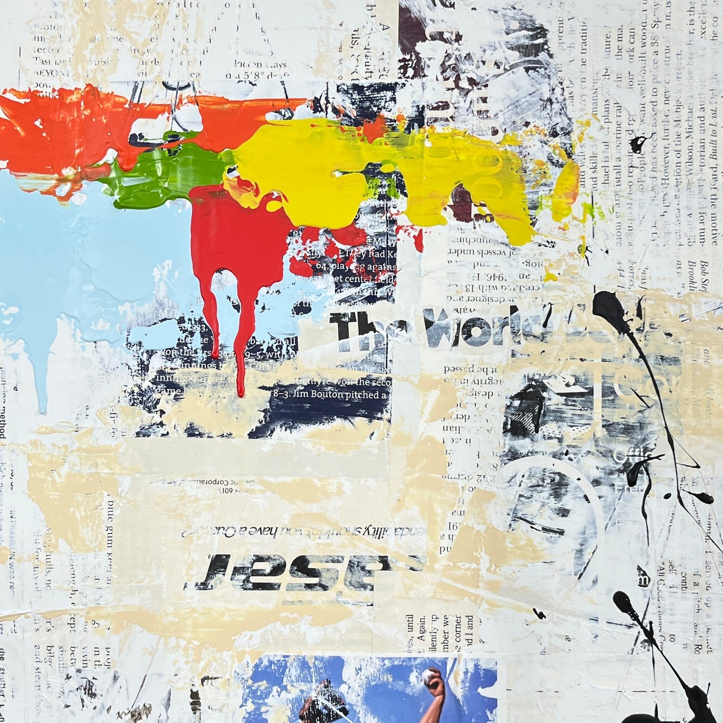 Original Mixed Media Abstract Modern Art Painting 18x24 "Arbuscle" Signed