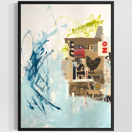 Original Abstract Modern Art Painting on Paper "Decession" #23 Signed