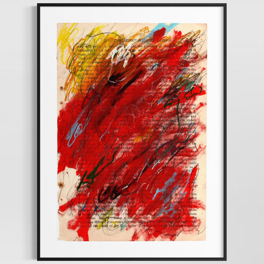 Original Abstract Modern Art Painting on Paper from 1902 Magazine #11 Signed