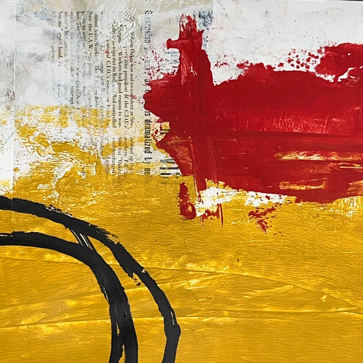 Original Mixed Media Abstract Modern Art Painting 24x36 "Ten" Signed