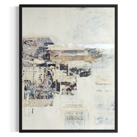 Original Mixed Media Modern Art Collage Painting 18x24 "Predevote" Signed