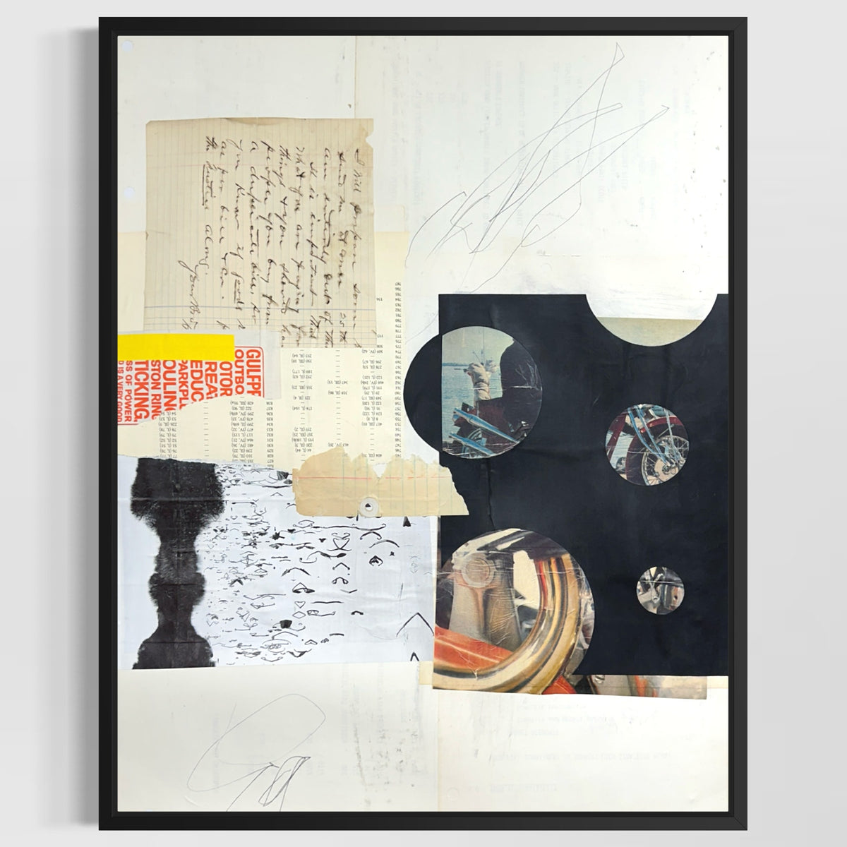 Original Mixed Media Modern Art Colllage Painting 18x24 "Ultimation" Signed