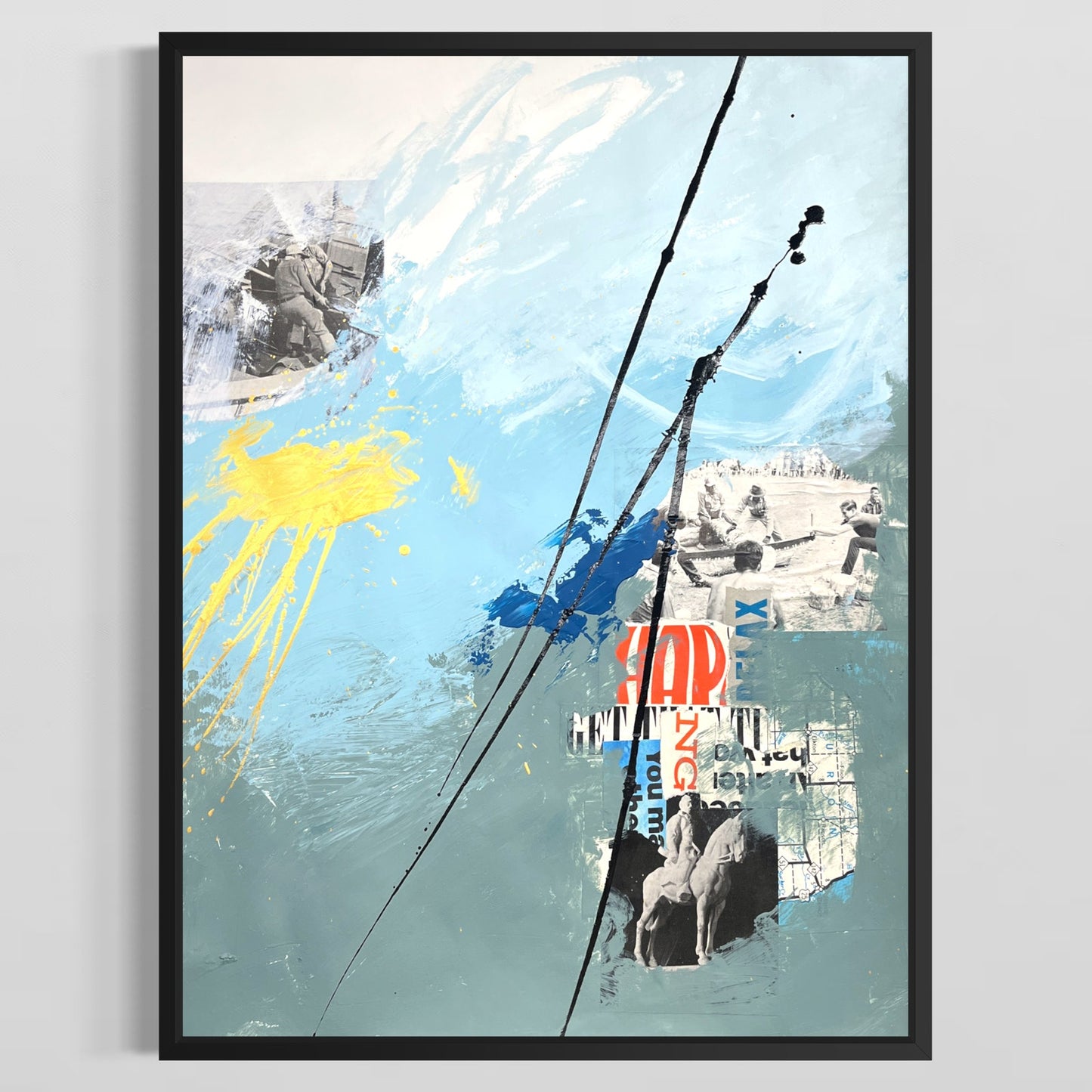 Original Mixed Media Abstract Modern Art Painting 18x24 "Onomastics" Signed