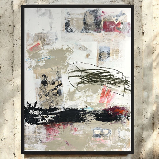 Original Mixed Media Abstract Modern Art Painting 18x24 "Scalary" Signed