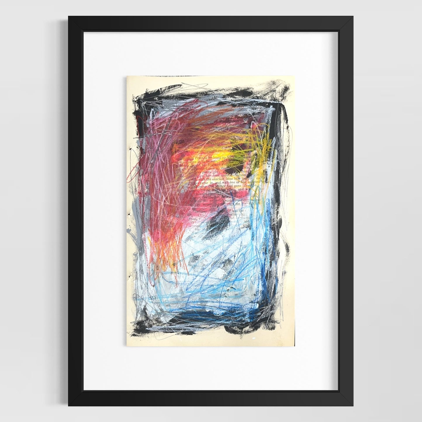 Original Abstract Modern Art Painting on Paper from 1875 Magazine #15 Signed