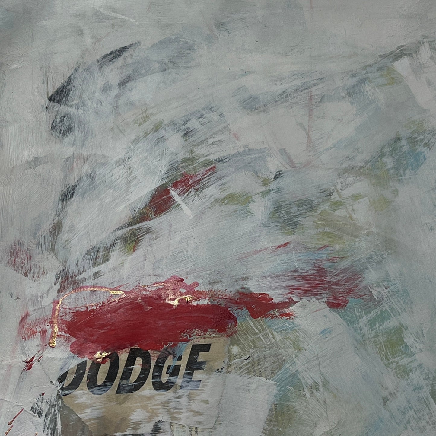 Original Mixed Media Abstract Art Painting 18x24 “Dodge" Signed