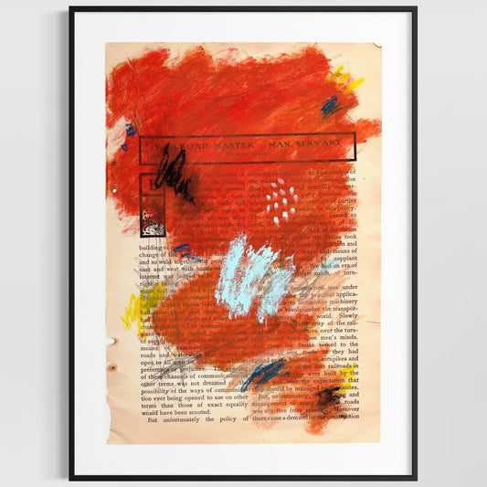 Original Abstract Modern Art Painting on Paper from 1902 Magazine #23 Signed