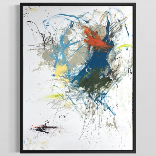 Original Mixed Media Abstract Modern Art Painting 18x24 "Volation" Signed