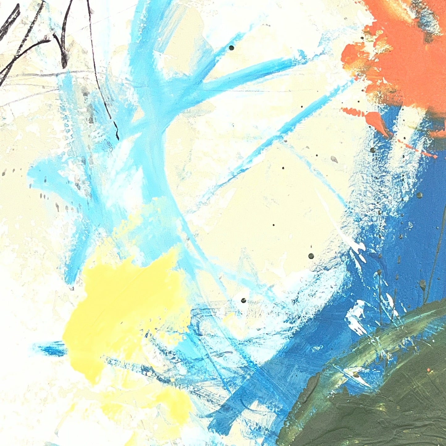Original Mixed Media Abstract Modern Art Painting 18x24 "Volation" Signed