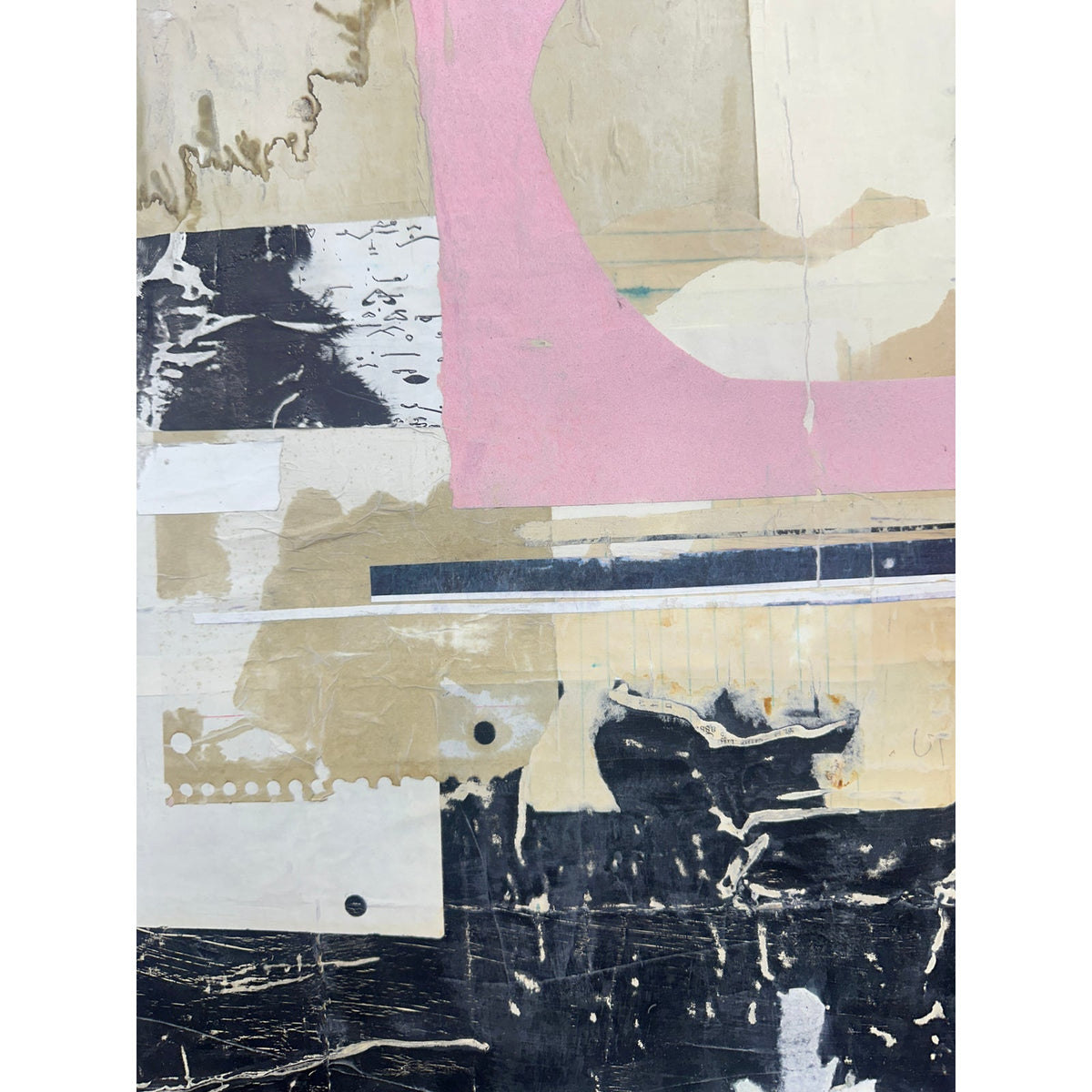 Original Mixed Media Modern Art Collage Painting 18x24 "Undigenous" Signed