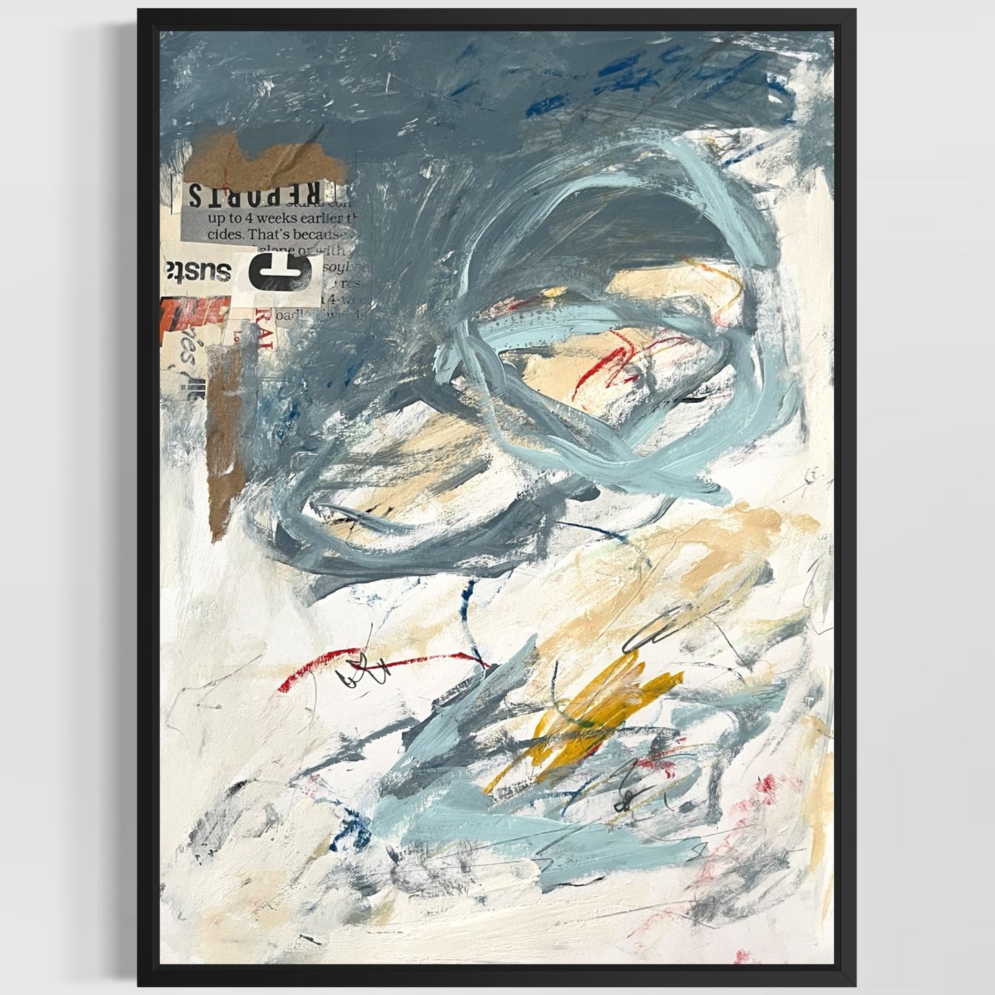 Original Abstract Modern Art Painting on Paper "Withinside" #31 Signed