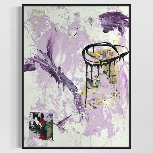 Original Mixed Media Abstract Modern Art Painting 18x24 "Vacky" Signed
