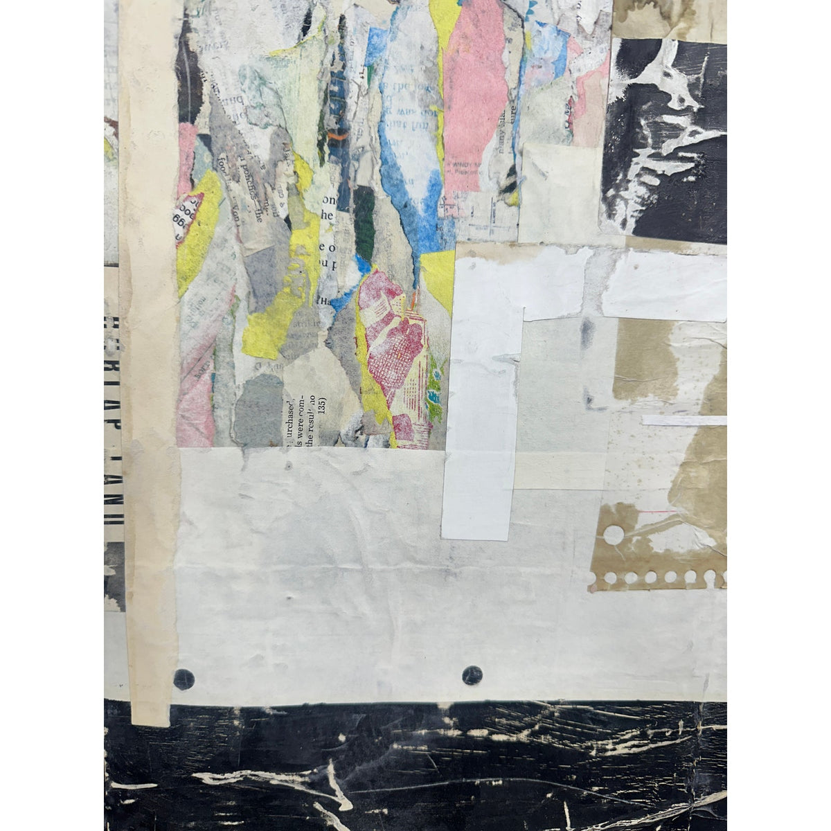 Original Mixed Media Modern Art Collage Painting 18x24 "Undigenous" Signed