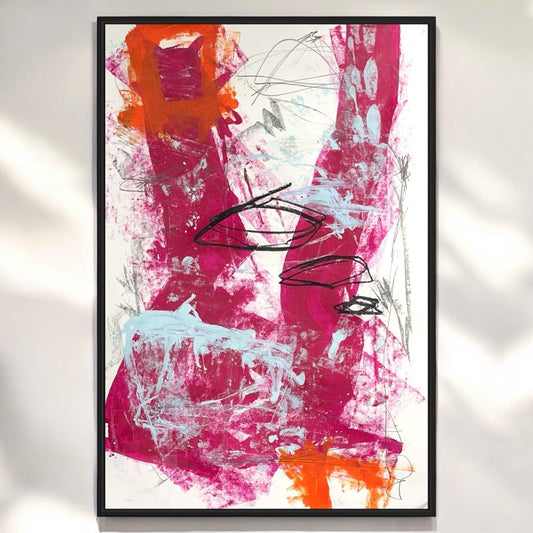 Original Mixed Media Abstract Modern Art Painting 24x36 "Spintherism" Signed