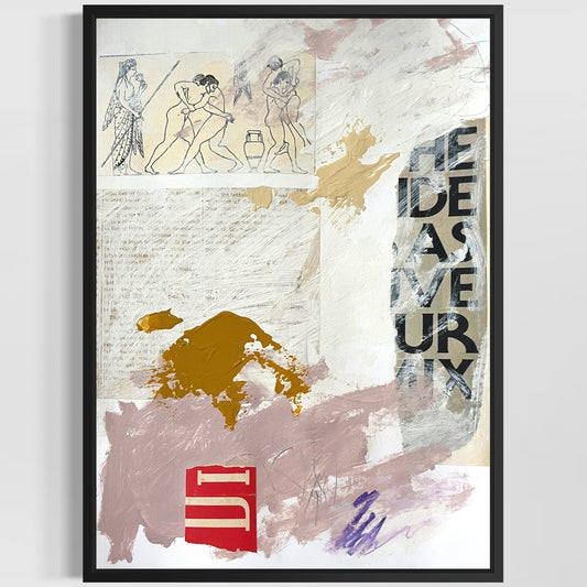 Original Abstract Modern Art Painting on Paper "Malagma" #39 Signed