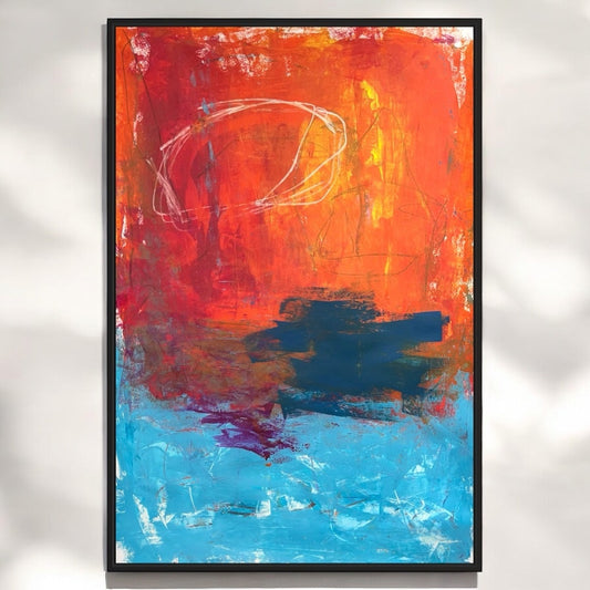 Original Mixed Media Abstract Modern Art Painting 24x36 "Lamiaceous" Signed