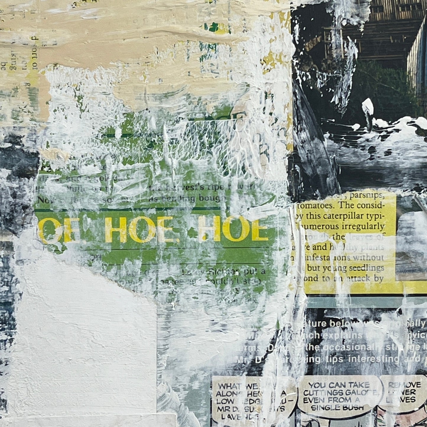 Original Mixed Media Abstract Modern Art Painting 18x24 "And John" Signed