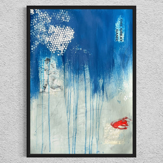 Original Mixed Media Abstract Art Painting 18x24 “Baseball, The Great Game"