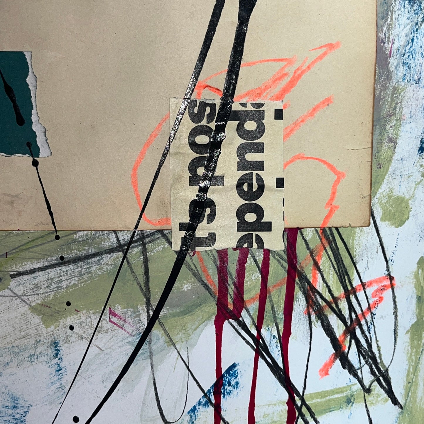 Original Mixed Media Abstract Modern Art Painting 18x24 "Vinew" Signed