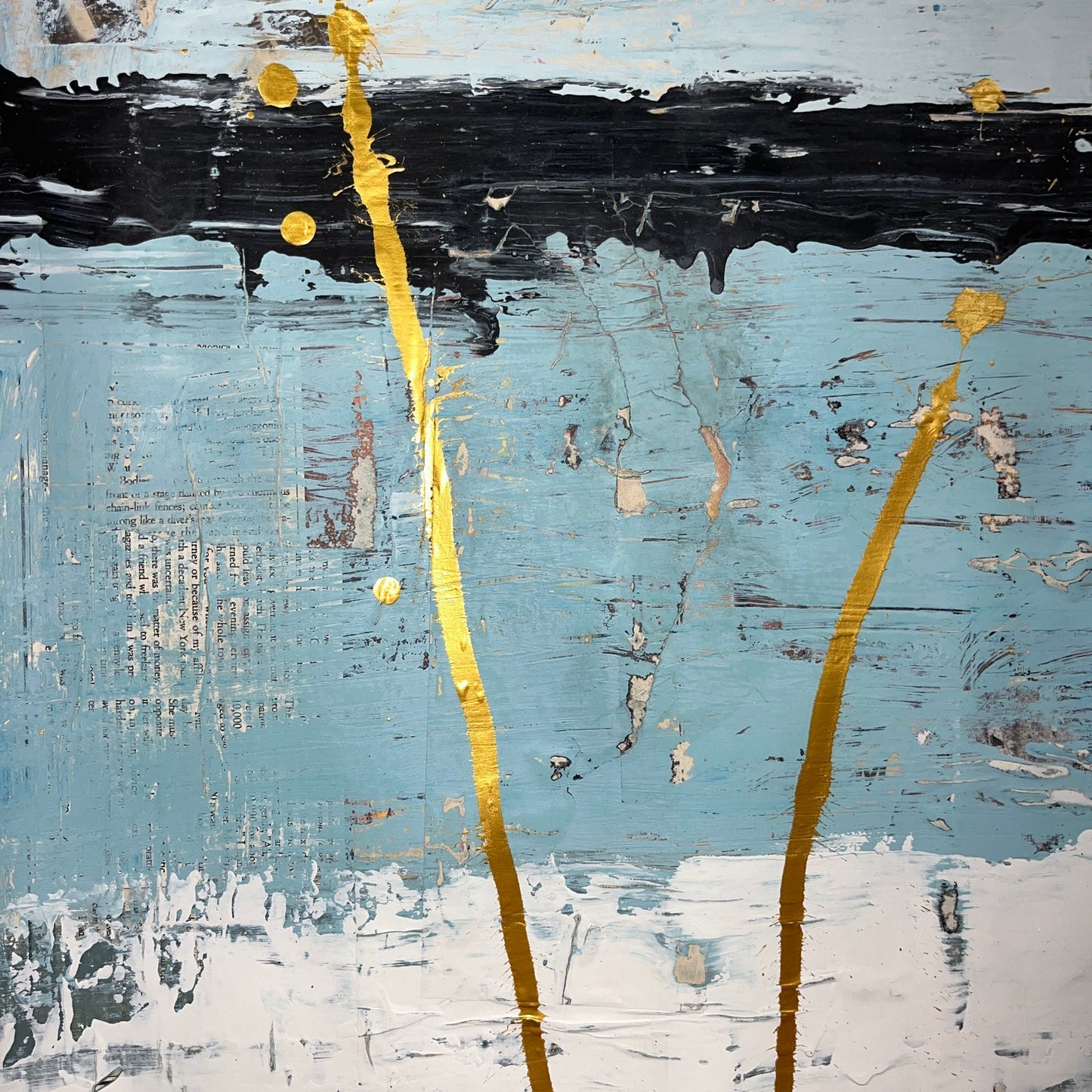 Original Mixed Media Abstract Modern Art Painting 18x24 "Sufflaminate" Signed
