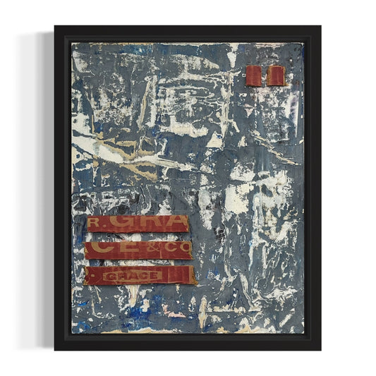 Original Framed Mixed Media Modern Art Collage Painting 8x10 "Grace"