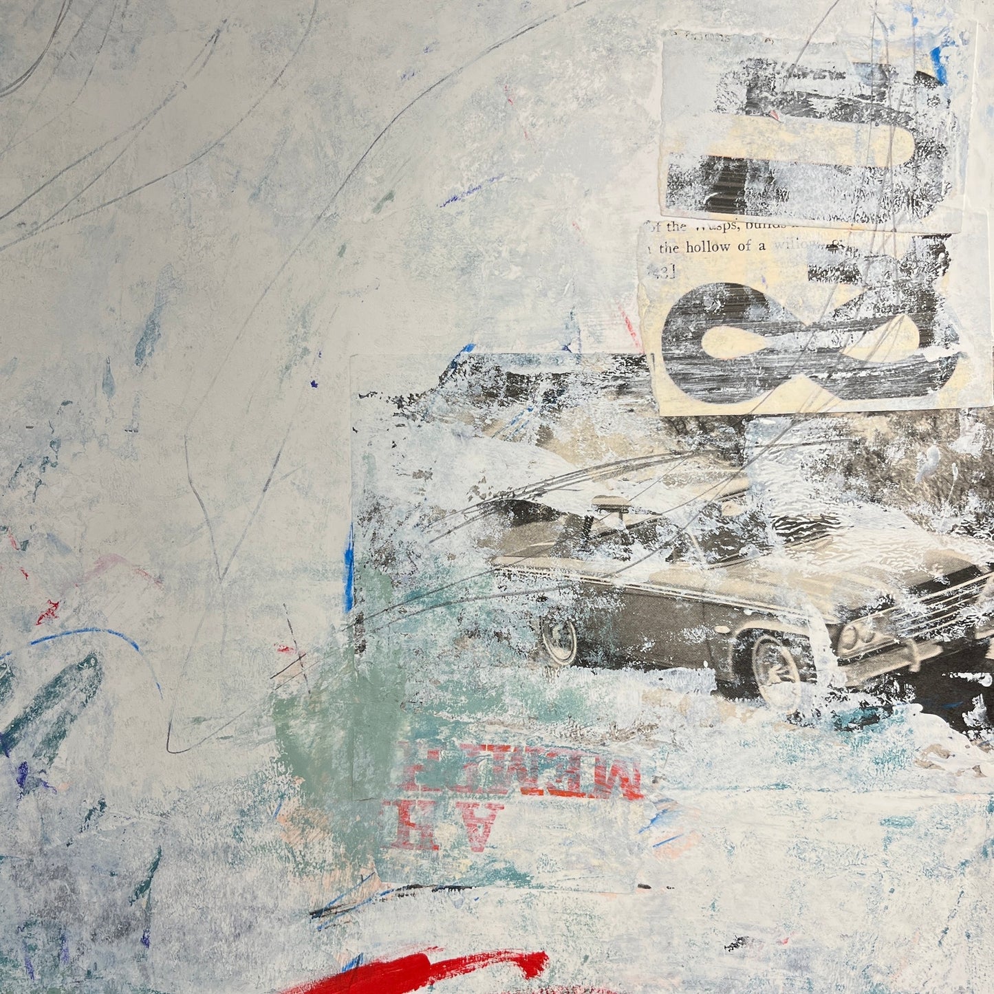 Original Mixed Media Abstract Modern Art Painting 18x24 "Paromoion" Signed