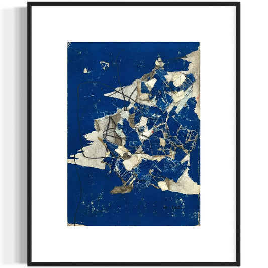 Original Abstract Modern Art Bird Painting "Birds Book II Back Cover" Signed
