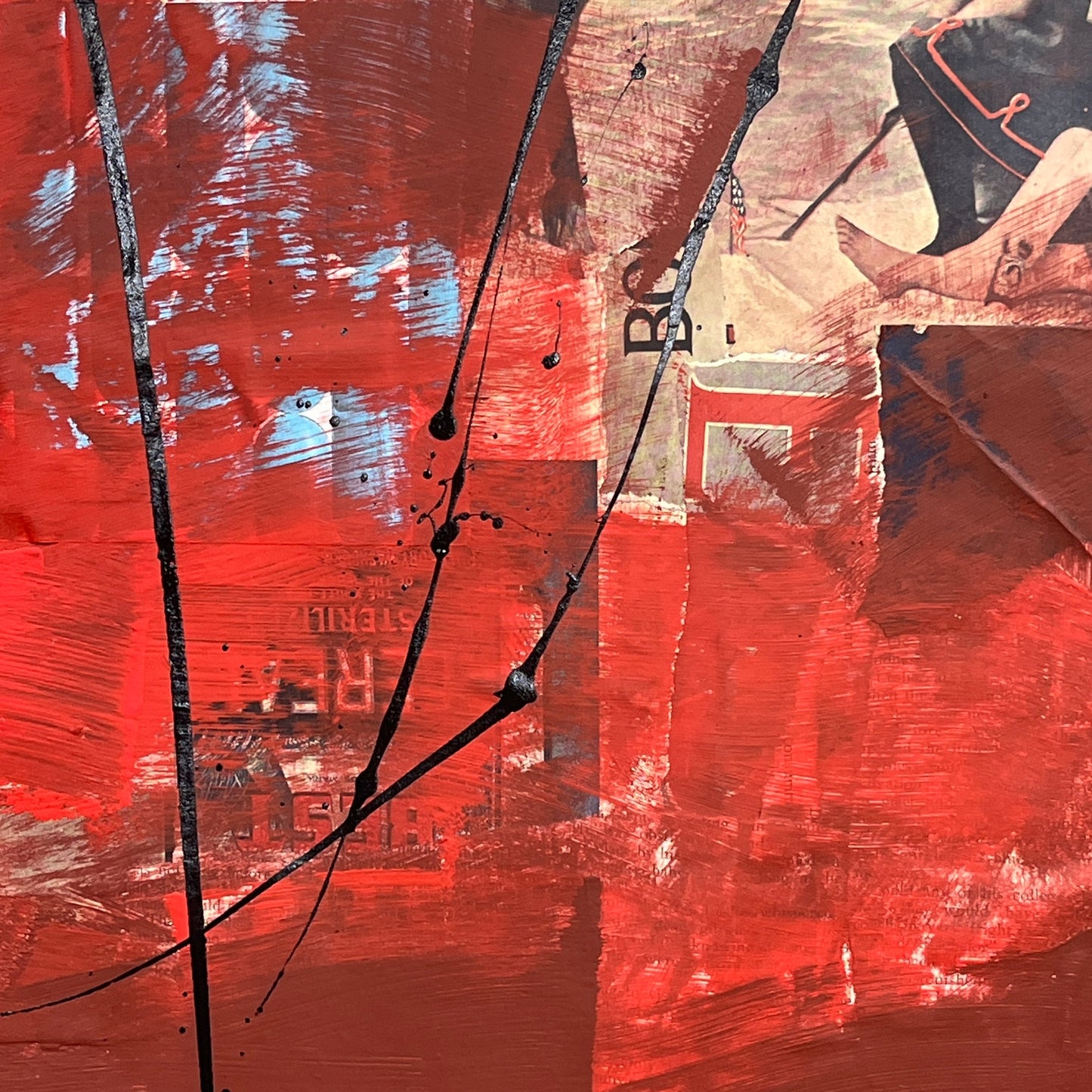 Original Mixed Media Abstract Modern Art Painting 18x24 "Metanomen" Signed