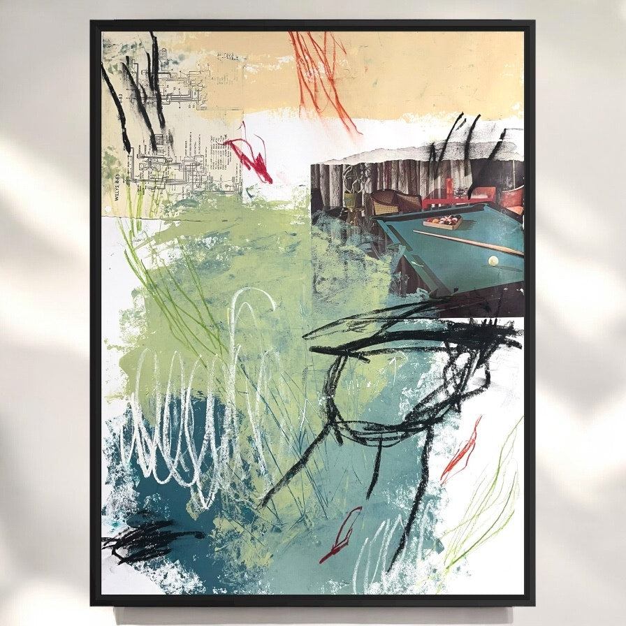 Original Mixed Media Abstract Modern Art Painting 18x24 "Ammophilous" Signed