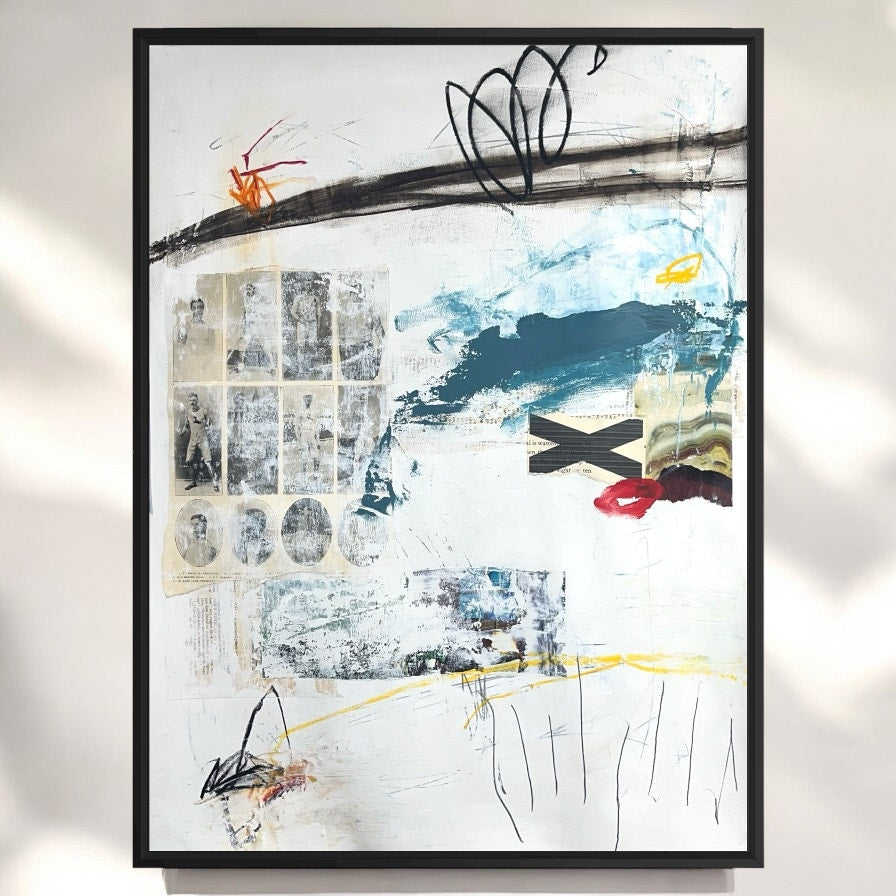 Original Mixed Media Abstract Modern Art Painting 18x24 "Nullibicity" Signed
