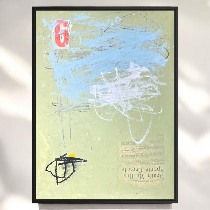 Original Mixed Media Abstract Modern Art Painting 18x24 "Unity 6" Signed