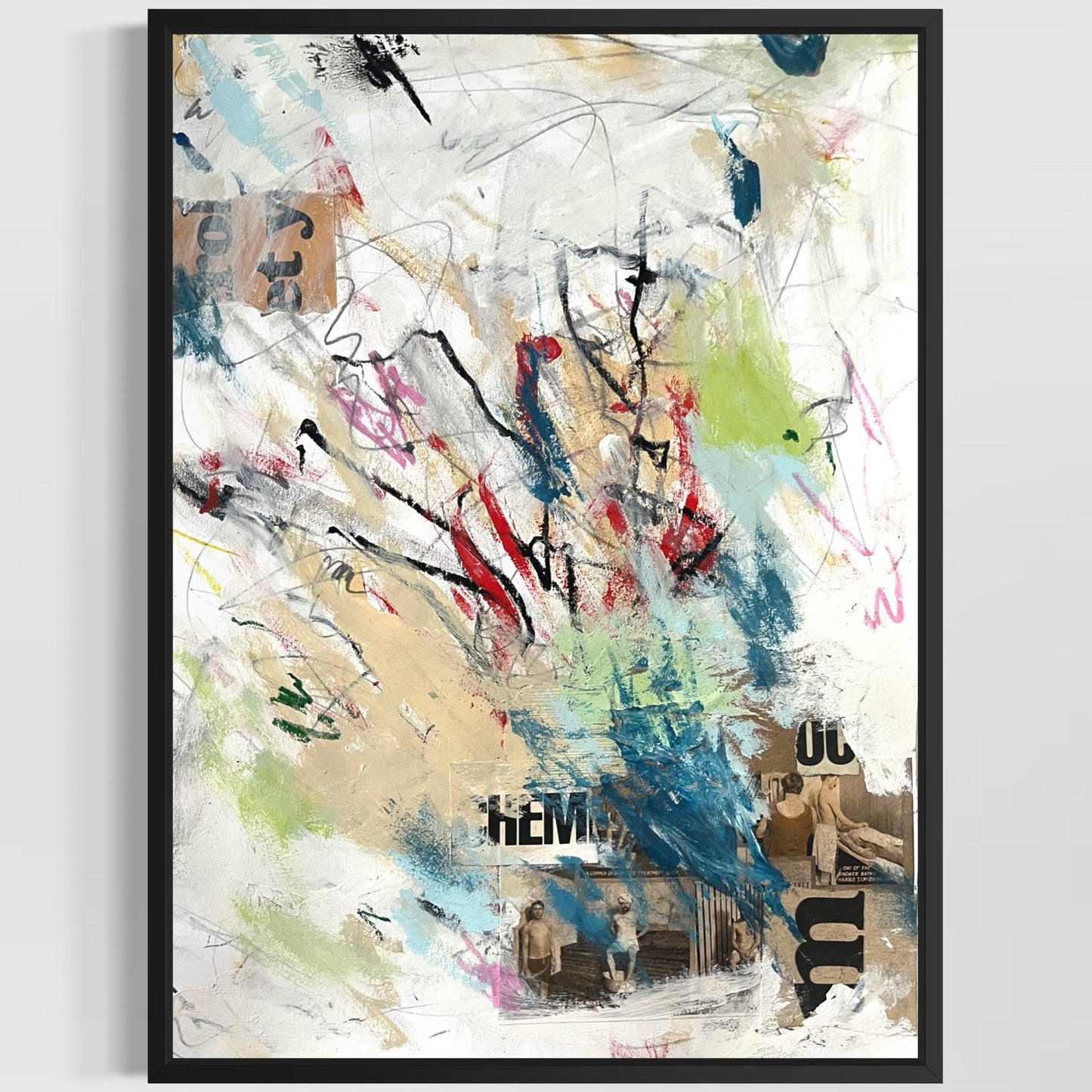 Original Abstract Modern Art Painting on Paper "Rubaboo" #13 Signed