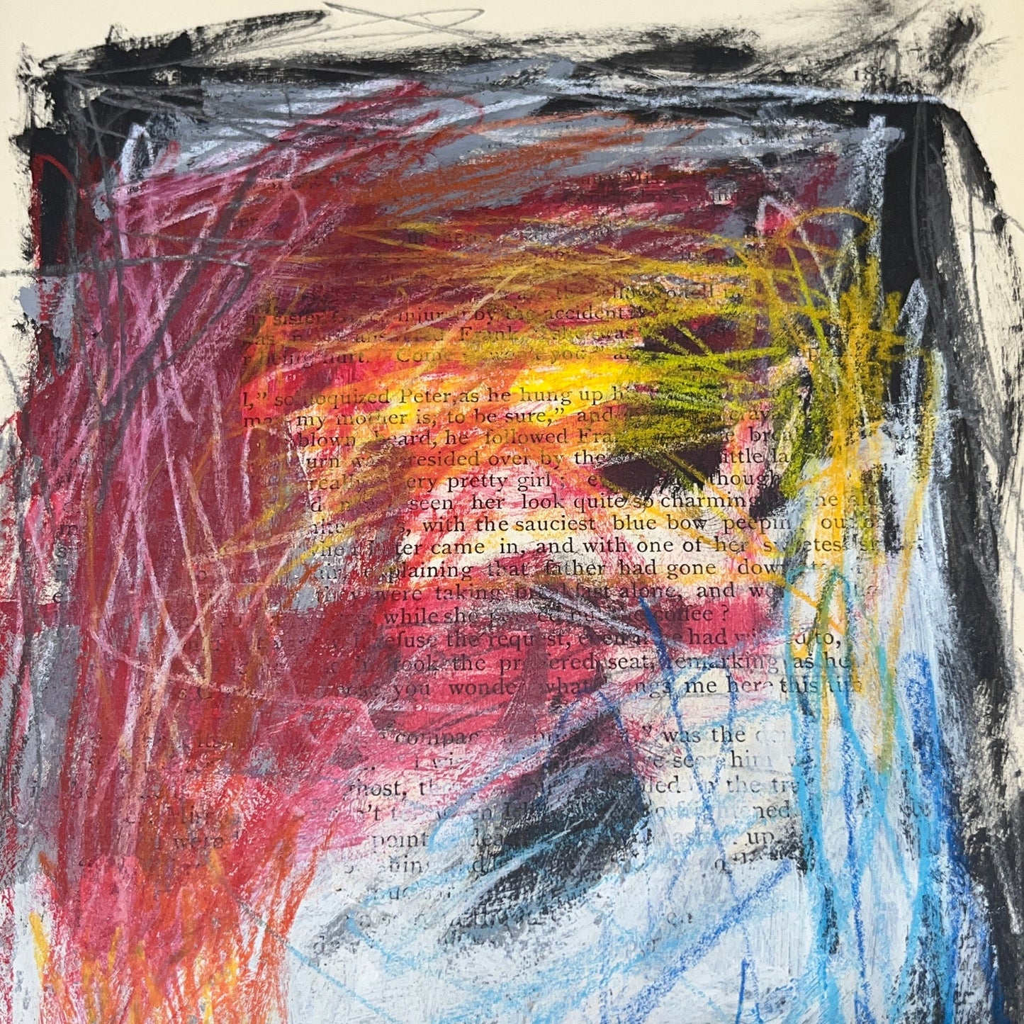 Original Abstract Modern Art Painting on Paper from 1875 Magazine #15 Signed