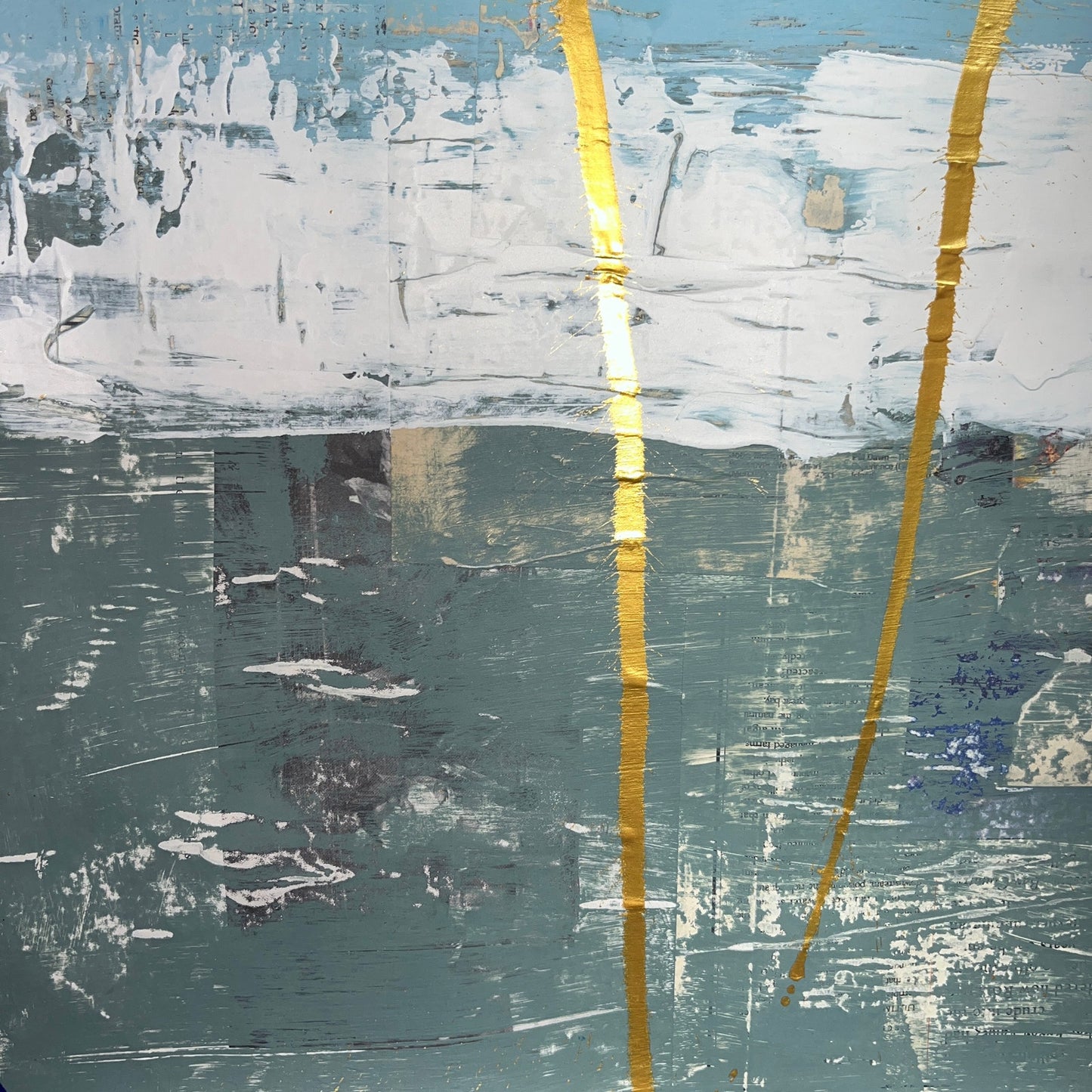 Original Mixed Media Abstract Modern Art Painting 18x24 "Sufflaminate" Signed