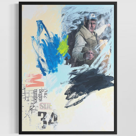 Original Mixed Media Abstract Modern Art Painting 18x24 "Esurient" Signed