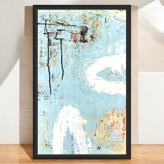 Original Framed Mixed Media Modern Art Collage Painting 12x18 "Doloriferous"