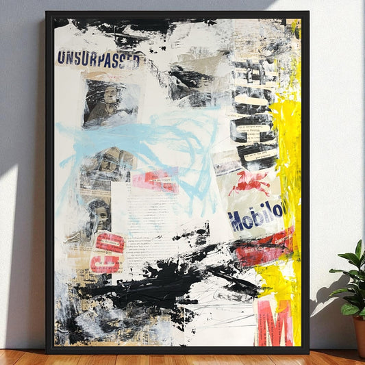 Original Mixed Media Abstract Modern Art Painting 18x24 "OCD" Signed