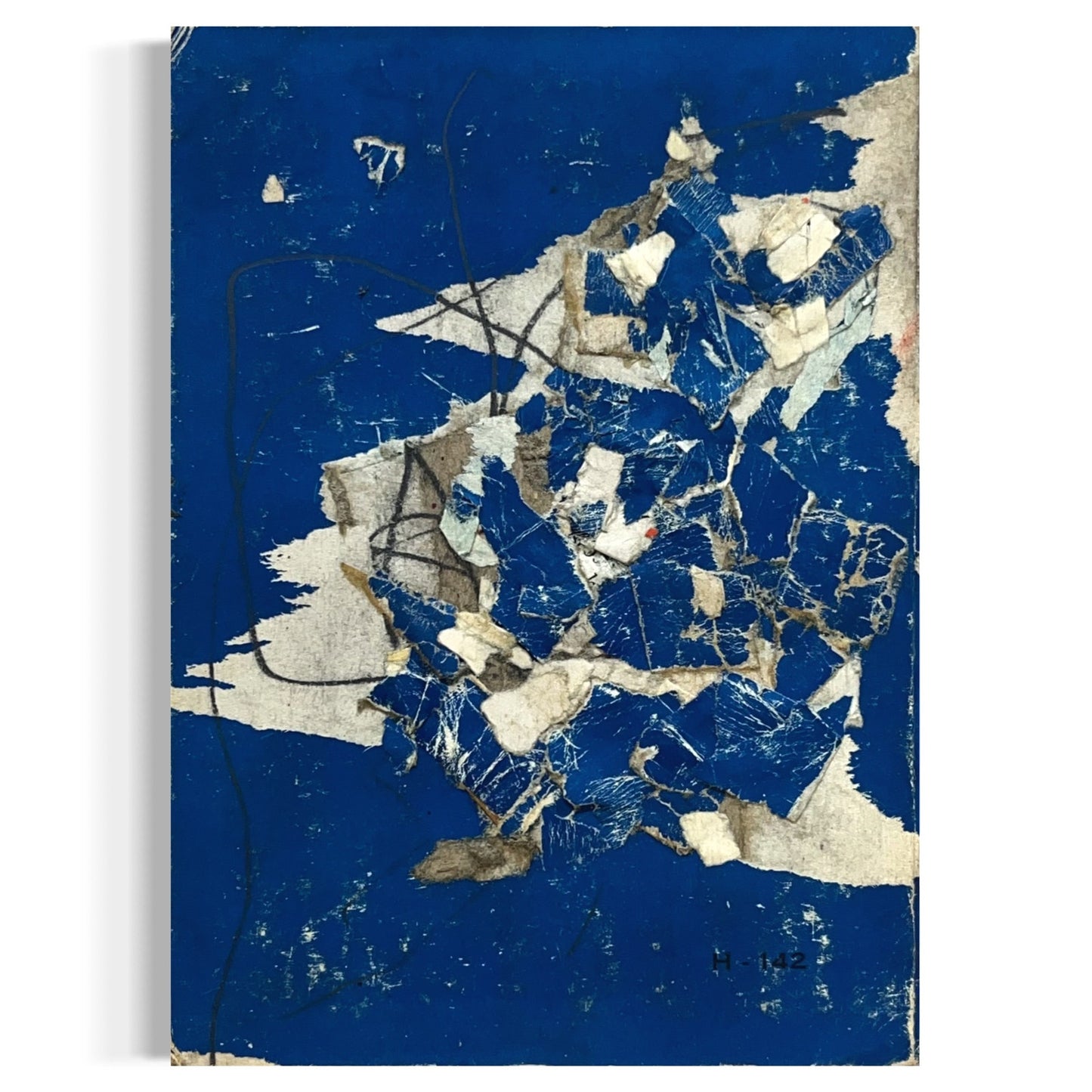 Original Abstract Modern Art Bird Painting "Birds Book II Back Cover" Signed