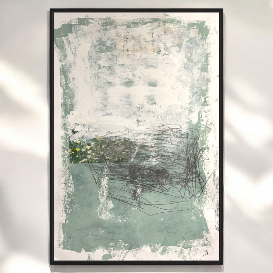 Original Mixed Media Abstract Modern Art Painting 24x36 "Troat" Signed