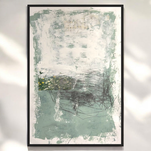 Original Mixed Media Abstract Modern Art Painting 24x36 "Troat" Signed