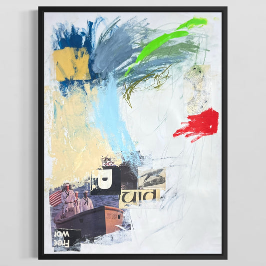 Original Mixed Media Abstract Modern Art Painting 18x24 "Chronobiology" Signed