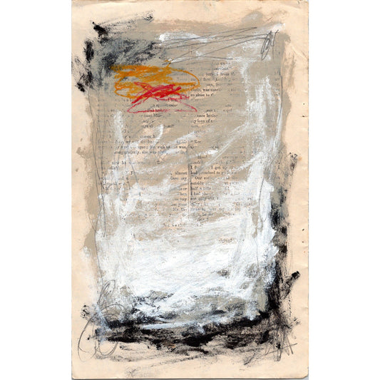 Original Abstract Modern Art Painting on Paper from 1878 Magazine #1 Signed
