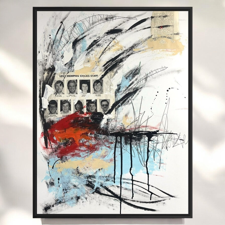Original Mixed Media Abstract Modern Art Painting 18x24 "Winze" Signed