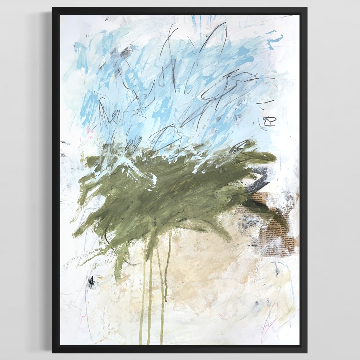 Original Mixed Media Abstract Modern Art Painting 18x24 "Norsel" Signed