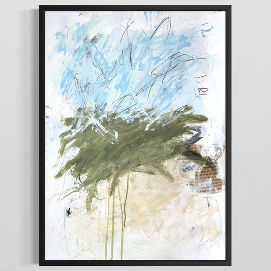 Original Mixed Media Abstract Modern Art Painting 18x24 "Norsel" Signed
