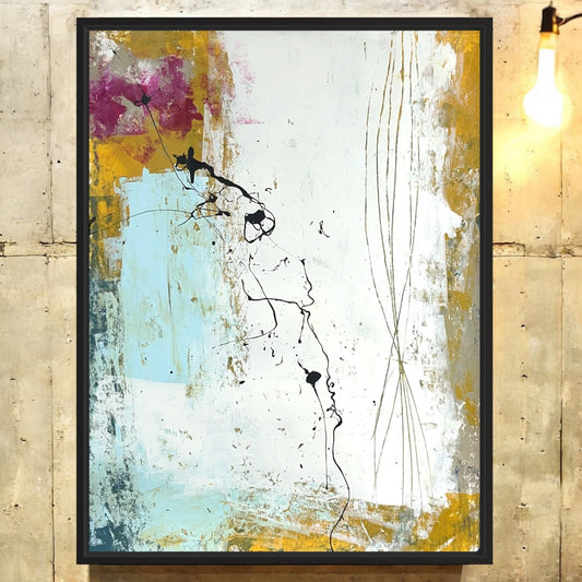 Original Mixed Media Abstract Modern Art Painting 18x24 "Lorimer" Signed