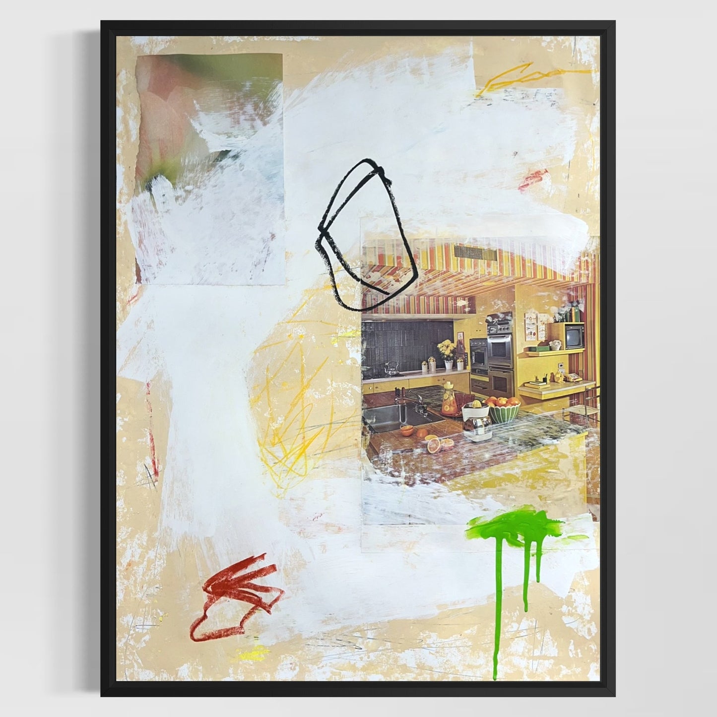 Original Mixed Media Abstract Modern Art Painting 18x24 "Fulgurous" Signed