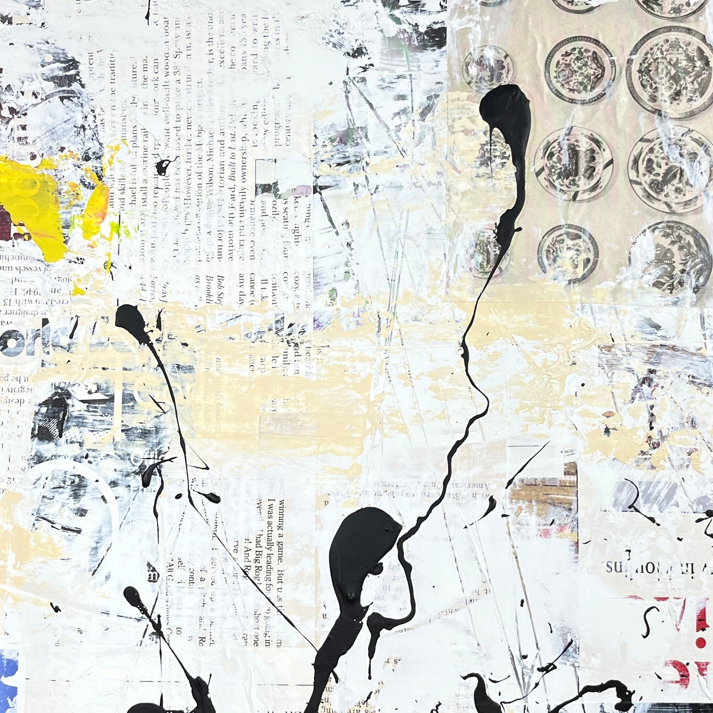 Original Mixed Media Abstract Modern Art Painting 18x24 "Arbuscle" Signed