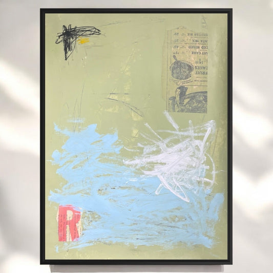 Original Mixed Media Abstract Modern Art Painting 18x24 "Unity R" Signed
