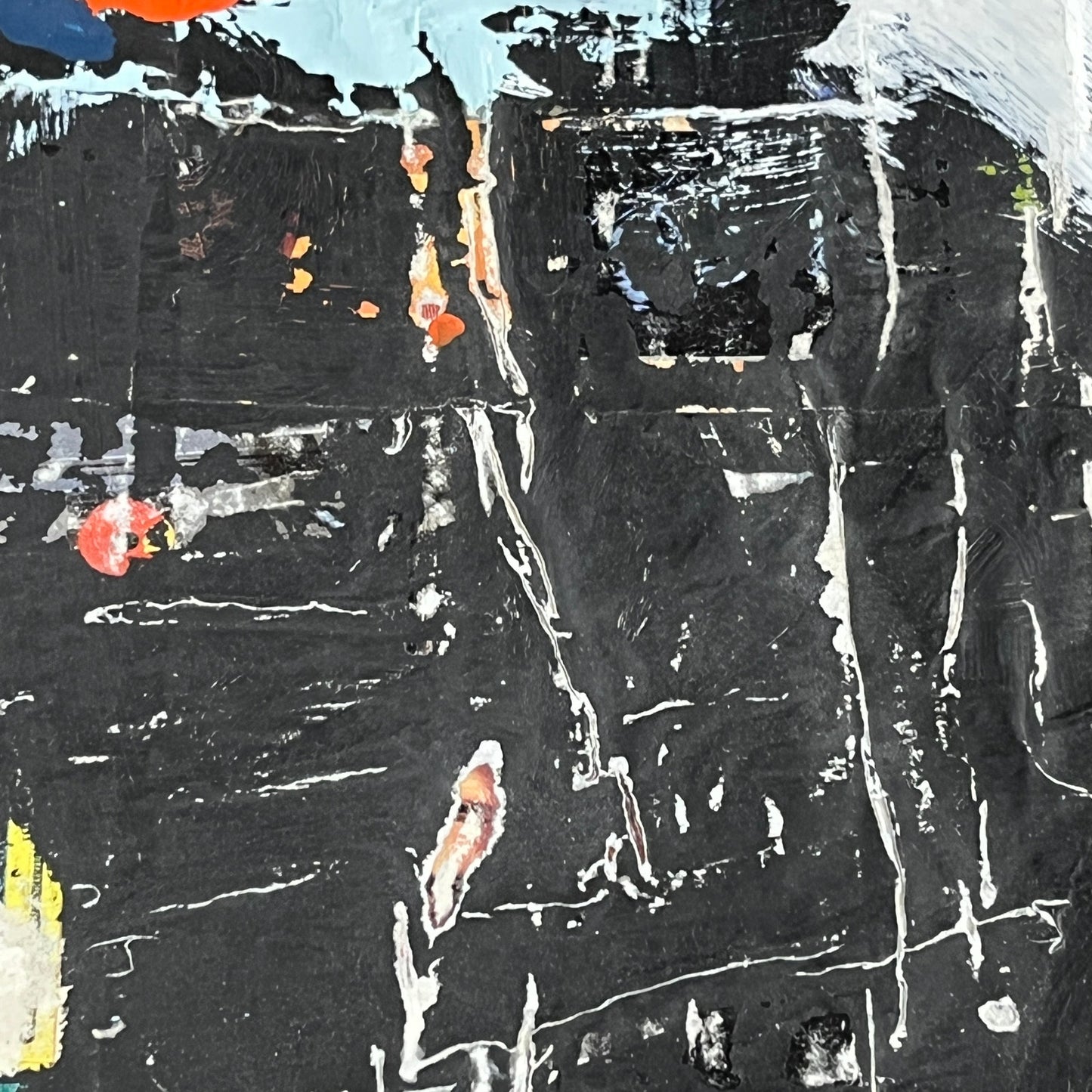 Original Framed Mixed Media Modern Art Collage Painting 12x18 "Dynamo"